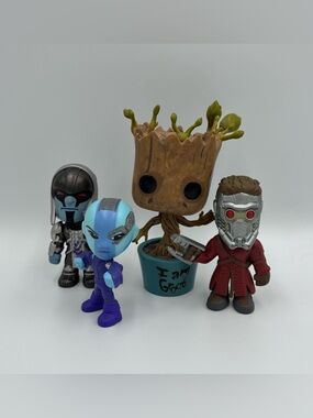 Guardians of the Galaxy Funko Pop & Mystery Minis Figures Lot- Ronan Nova Groot